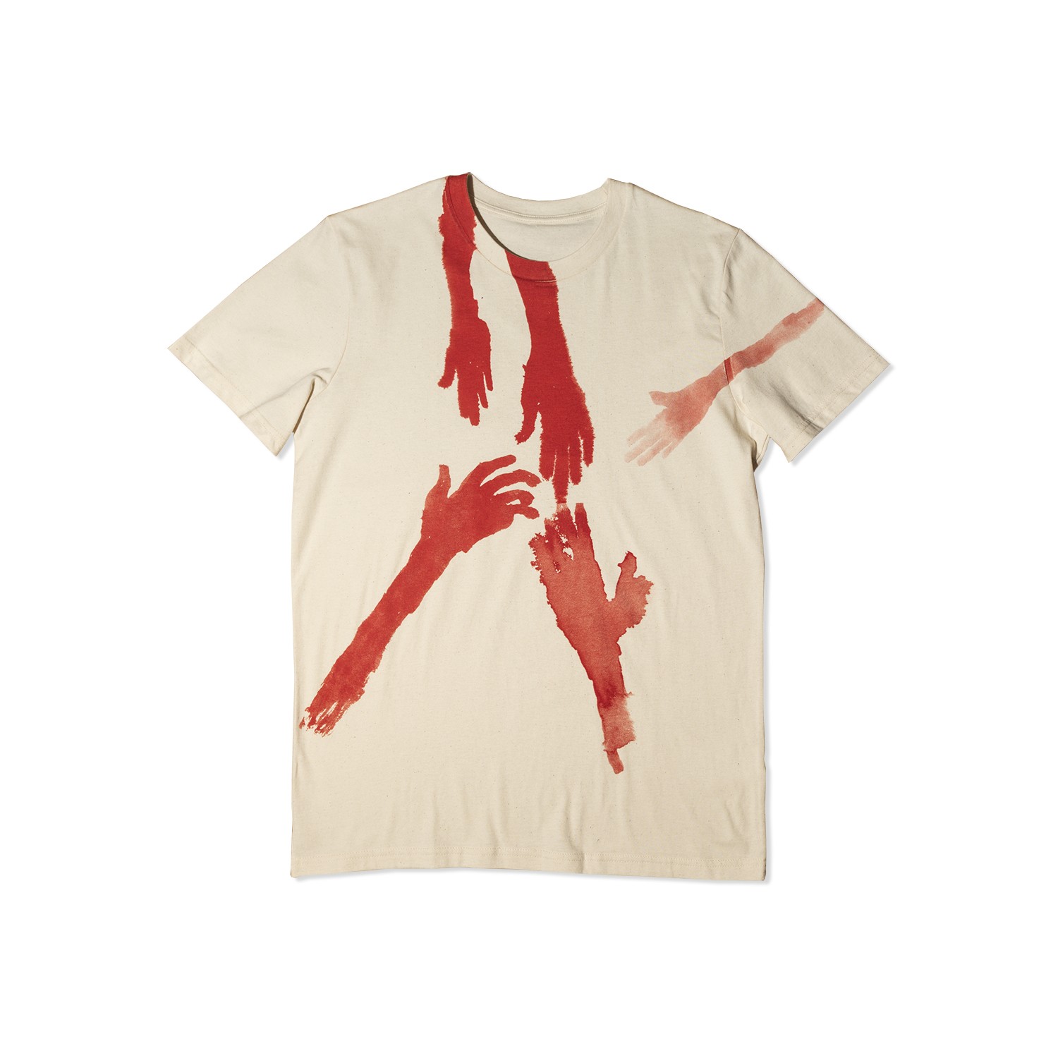 BRANDÃO FABER HUNGER - T-Shirt Red Arms - Small, Natural Raw