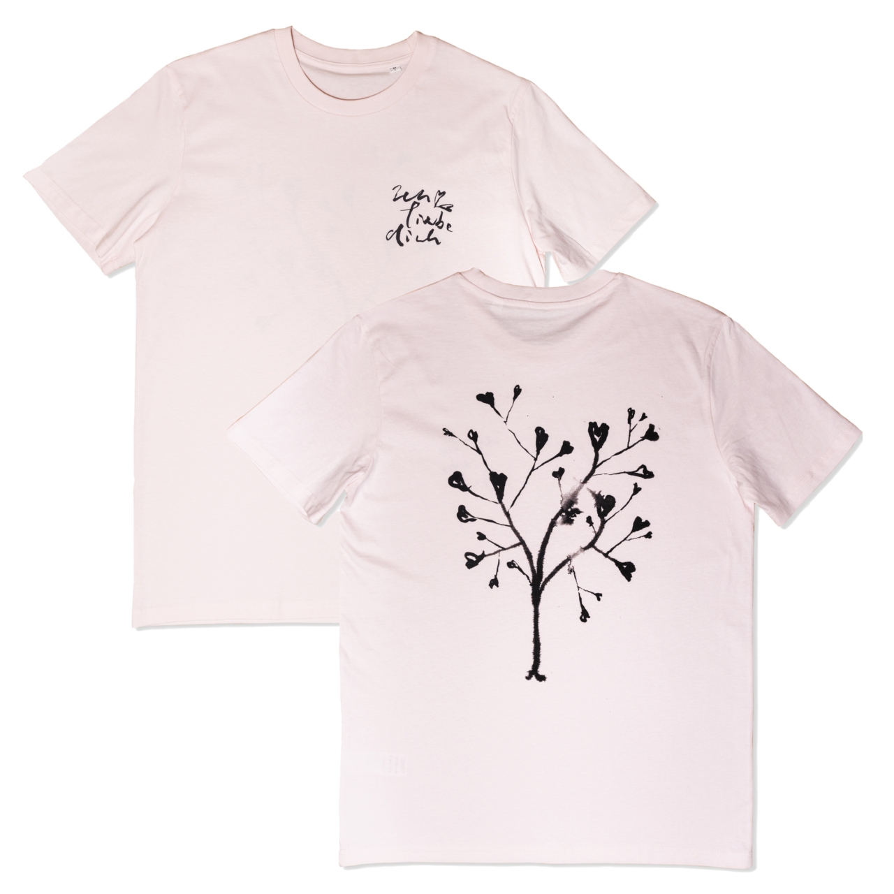 BRANDÃO FABER HUNGER - Pink Hearts Tree T-Shirt - XS, Candy Pink