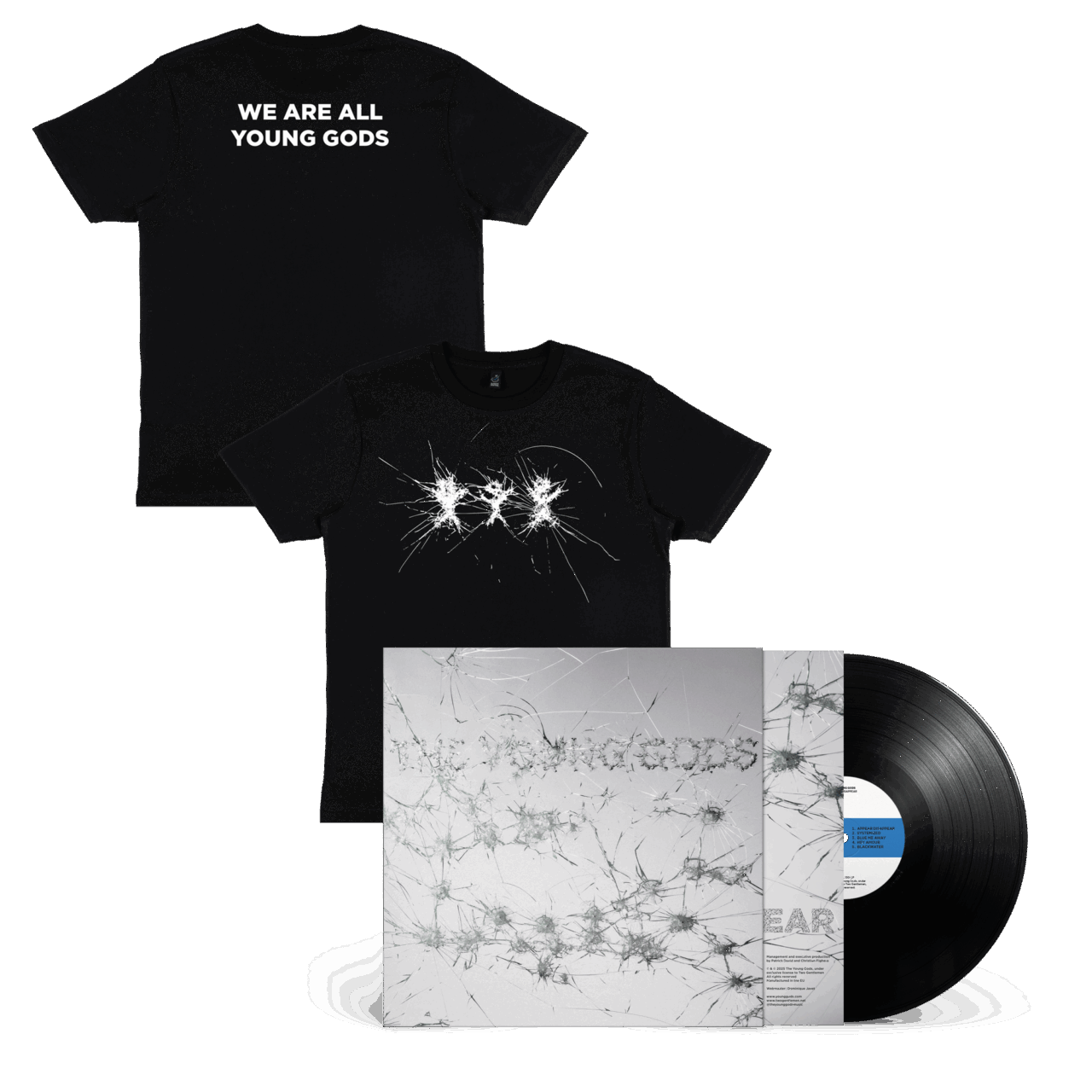 THE YOUNG GODS - Appear Disappear Vinyl + Black T-Shirt Bundle - Vinyl + T-Shirt, XS