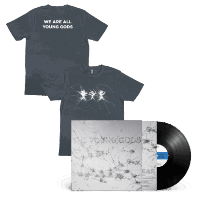 THE YOUNG GODS – Appear Disappear Vinyl + Light Charcoal T-Shirt Bundle